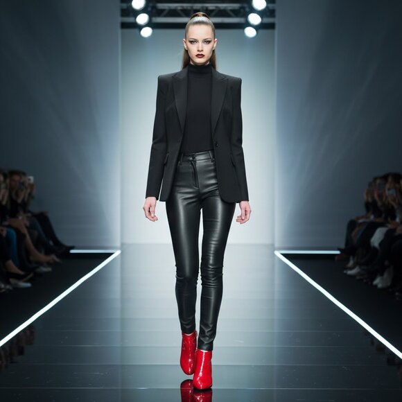 Alberto Guardiani Leather Lipstick Heels Side Zip Ankle Boots - Picture 2 of 14